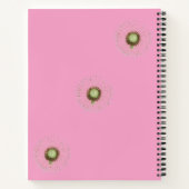 Elegant Pink Floral Personalized Notebook Notizblock (Rückseite)