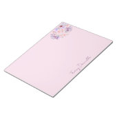 Elegant Pink Floral Personalized Notepad Notizblock (angewinkelt)