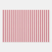 Elegant Pink Floral & Stripe Wrapping Paper Set Geschenkpapier Set (Vorderseite)