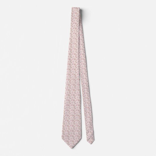Elegant Pink Floral Tie for Weddings and Spring Ev Krawatte (Vorderseite)