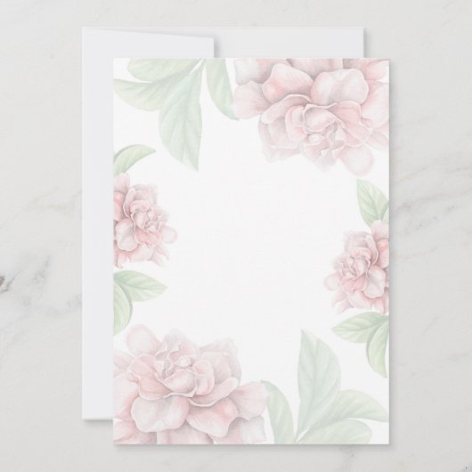 Elegant Pink Floral Typografie Sweet 16 Birthday Einladung (Rückseite)