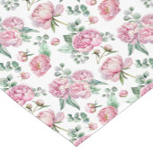 Elegant Pink Floral und Eucalyptus Greenery Baby S Kurzer Tischläufer (Ecke)