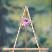 Elegant Pink Floral Wedding Invitation Acrylschild (Neutral)