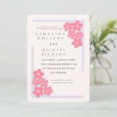 Elegant Pink Floral Wedding Invitation - Customiza Einladung (Stehend Vorderseite)