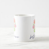 Elegant Pink Flower Bouquet Best Mom Design Kaffeetasse (Mittel)