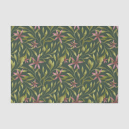 Elegant Pink Flower Pattern on Dark Background Seidenpapier