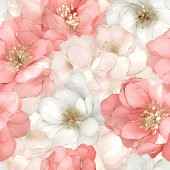 Elegant pink flowers and gold monogram gift bag mittlere geschenktüte