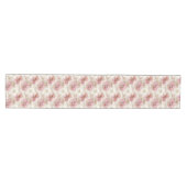 Elegant pink flowers and gold table wrap design mittelgroßer tischläufer (Horizontal)