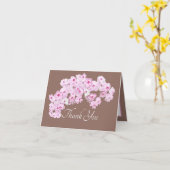 Elegant Pink Flowers Chic Bouquet Thank You Karte (Gelbe Blume)