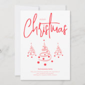 Elegant Pink Frohe Weihnachten (Vorderseite)