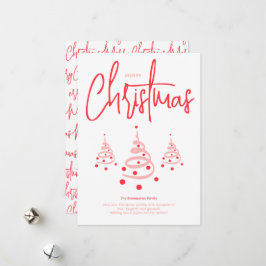 Elegant Pink Frohe Weihnachten