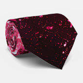 Elegant Pink Funkelnd Sequin Neck Tie Krawatte (Gerollt)