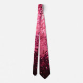 Elegant Pink Funkelnd Sequin Neck Tie Krawatte (Rückseite)
