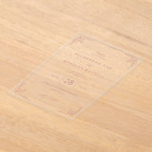 Elegant Pink Geometric Wedding Acryleinladungen (Ablage )