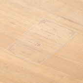 Elegant Pink Geometric Wedding Invitation Acryleinladungen (Ablage )