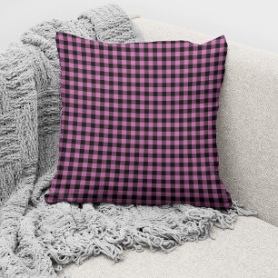 Elegant Pink Gingham Pattern Kissen