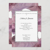 ELEGANT PINK GLITZER MARBLE WEDING INVITATION EINLADUNG (Vorne/Hinten)