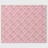 Elegant Pink  Gold Abstract Marble Design Geschenkpapier (Flach)