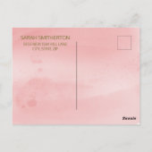 Elegant Pink Gold Eiffelturm Paris Sweet 16 Postkarte (Rückseite)