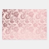 Elegant Pink Gold Glam Luxury Geschenkpapier Set (Vorderseite)