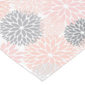 Elegant Pink Gray Dahlia Floral Kurzer Tischläufer (Ecke)