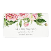 ELEGANT PINK GREEN BLUSH PEONRAL FLORAL WATERCOLOR (Vorne)