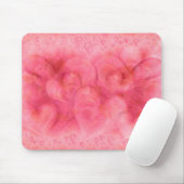 Elegant Pink Hearts Mousepad (Mit Mouse)