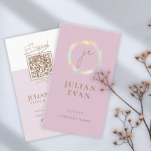 Elegant Pink Holographic Script Beauty
