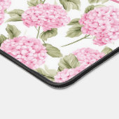Elegant Pink Hydragea Flowers Pattern Monogram Schreibtischunterlage (Ecke)