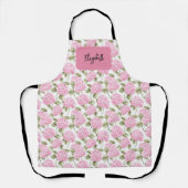 Elegant Pink Hydragea Flowers Pattern Name Schürze (Vorderseite)