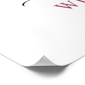 Elegant Pink Hydrangea Eucalyptus Wedding Welcome Poster (Ecke)