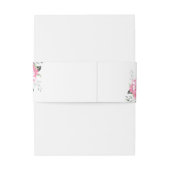 Elegant Pink Hydrangea Eukalyptus Monogram Wedding Einladungsbanderole (Rückseitenbeispiel)