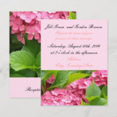 Elegant Pink Hydrangea Hochzeit Einladung (Vorne/Hinten)