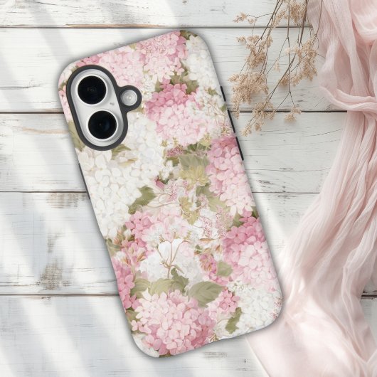 Elegant Pink Hydrangea Watercolor Case-Mate iPhone Hülle
