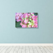 Elegant Pink Hydrangeas Leinwanddruck (Insitu (Holzboden))