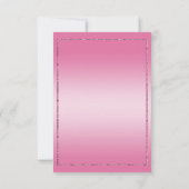 Elegant Pink Jewel Diamond Bow & Confetti Geburtst Einladung (Rückseite)