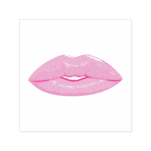 Elegant Pink Kiss Lip Permastempel (Design)