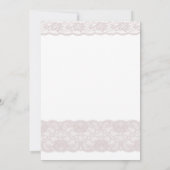 Elegant Pink Lace 100. Geburtstagsparty Einladung (Rückseite)