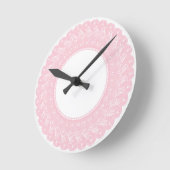 Elegant pink lace clock runde wanduhr (Winkel)