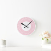 Elegant pink lace clock runde wanduhr (Zuhause)