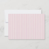Elegant Pink Lines Wedding RSVP Karte (Rückseite)