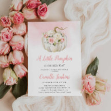 Elegant Pink Little Pumpkin Girl Babydusche