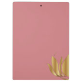 Elegant Pink Logo Custom Text clipboard Klemmbrett (Rückseite)