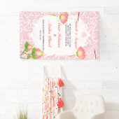 Elegant Pink Lotus Lanterns Mehndi Sangeet Banner (Insitu)