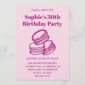 Elegant Pink Macaron 30th Birthday Party  Einladung (Vorderseite)