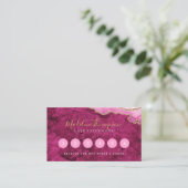 Elegant Pink Magenta Marble Agate Geode Treuekarte (Stehend Vorderseite)