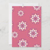 Elegant Pink Mandala Indian Wedding Einladung (Rückseite)