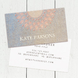 Elegant Pink Mandala Visitenkarte