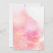 Elegant Pink Marble Graduation Invitation  Einladung (Rückseite)