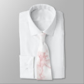 Elegant Pink Marble Neck Tie Krawatte (Gebunden)